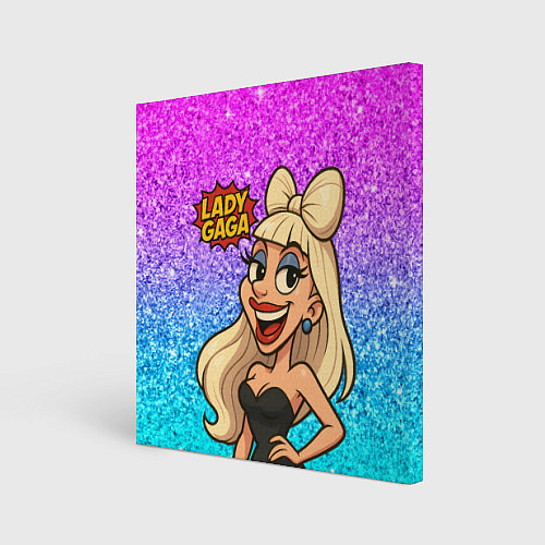 Картина квадратная Леди Гага мультяшная / 3D-принт – фото 1