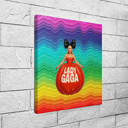 Холст квадратный Леди Гага в круглом надувном платье, цвет: 3D-принт — фото 2