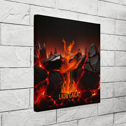 Холст квадратный Леди Гага огненная балерина, цвет: 3D-принт — фото 2