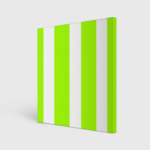 Картина квадратная Color light green white stripes / 3D-принт – фото 1