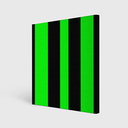 Картина квадратная Color green black lines