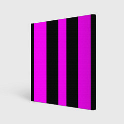 Холст квадратный Color black pink lines, цвет: 3D-принт