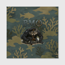 Холст квадратный ВМФ волк пехотинец, цвет: 3D-принт — фото 2