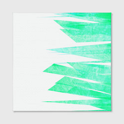 Холст квадратный Color white light blue strip, цвет: 3D-принт — фото 2