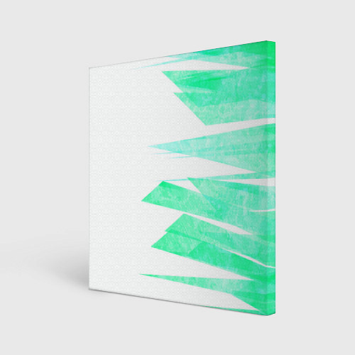 Картина квадратная Color white light blue strip / 3D-принт – фото 1