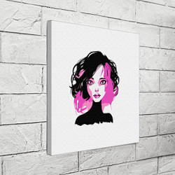 Холст квадратный Розовая девочка, цвет: 3D-принт — фото 2