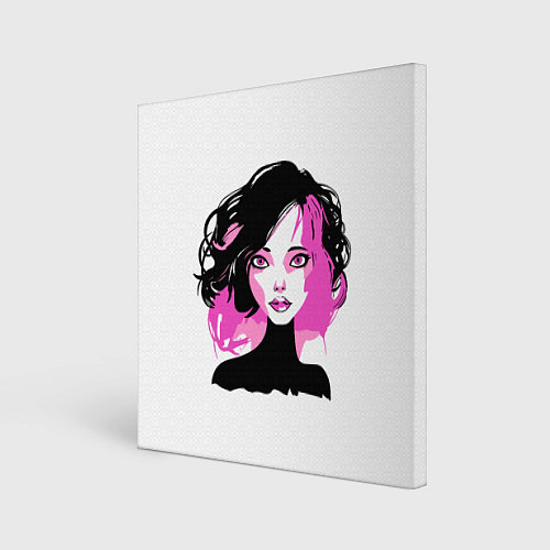 Картина квадратная Розовая девочка / 3D-принт – фото 1