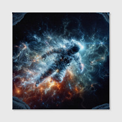 Холст квадратный Космонавт парит в космосе среди звезд, цвет: 3D-принт — фото 2