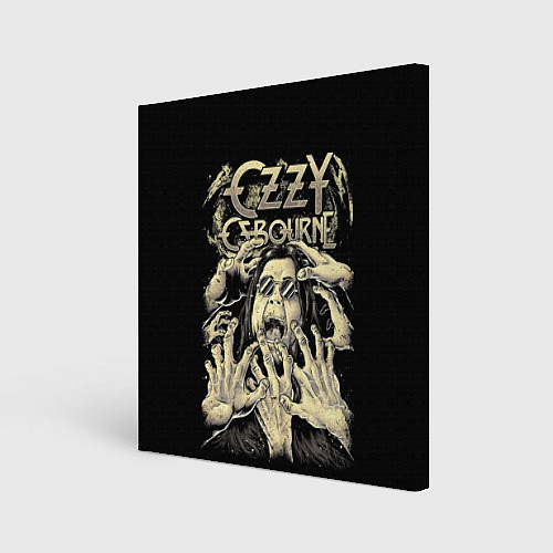 Картина квадратная Ozzy Osbourne - head and hands / 3D-принт – фото 1