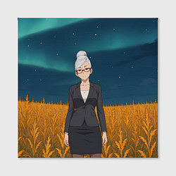 Холст квадратный Сэйко Аясэ Дандадан, цвет: 3D-принт — фото 2