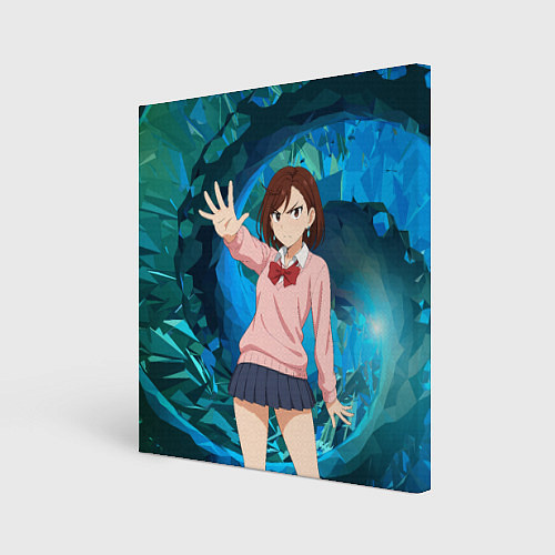 Картина квадратная Сиратори Айра - знак стоп / 3D-принт – фото 1