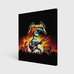 Картина квадратная Bender is a hard rock guitarist - Futurama