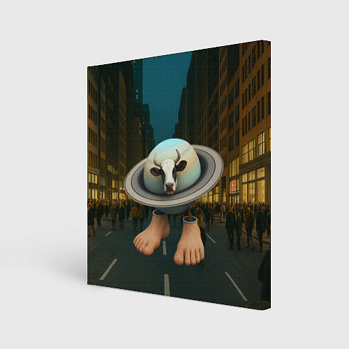 Картина квадратная Ла Вака Сатурно Сатурнита мем / 3D-принт – фото 1