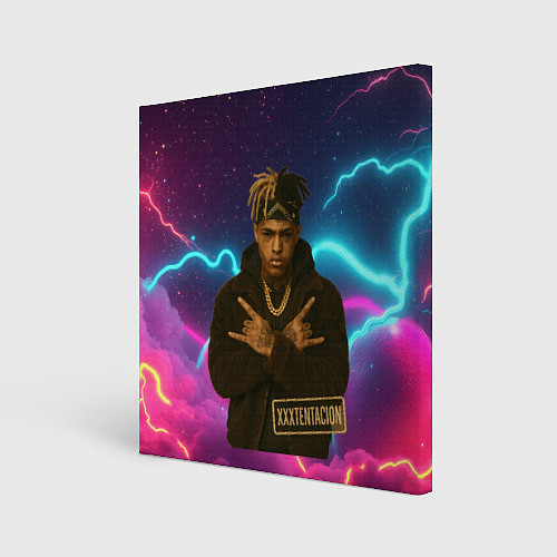 Картина квадратная XXXTentacion с цепью / 3D-принт – фото 1