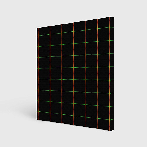 Картина квадратная Color black orange green crosses / 3D-принт – фото 1