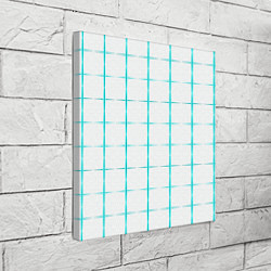 Холст квадратный Color white light blue crosses, цвет: 3D-принт — фото 2