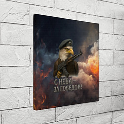 Холст квадратный С неба за победой - орел ВДВ, цвет: 3D-принт — фото 2