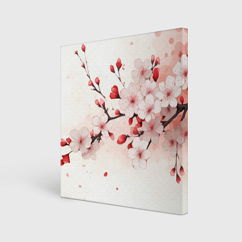 Картина квадратная Японская сакура / 3D-принт – фото 1