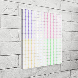 Холст квадратный Color white multicolored stripes, цвет: 3D-принт — фото 2