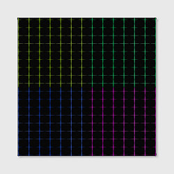 Холст квадратный Color black multicolored stripes, цвет: 3D-принт — фото 2