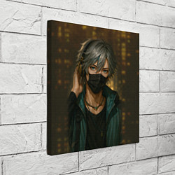 Холст квадратный Красивый парень в маске, цвет: 3D-принт — фото 2