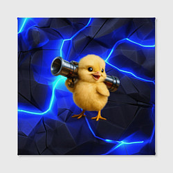 Холст квадратный Цыпленок с базукой, цвет: 3D-принт — фото 2