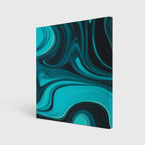 Картина квадратная Мраморный малахитовый узор из изумрудных разводов / 3D-принт – фото 1