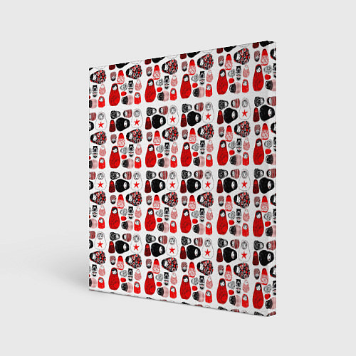 Картина квадратная Много матрешек / 3D-принт – фото 1