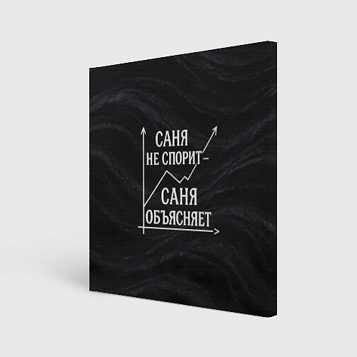 Картина квадратная Саня не спорит Саня объясняет / 3D-принт – фото 1