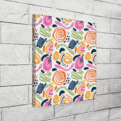 Холст квадратный Яркие спирали, цвет: 3D-принт — фото 2