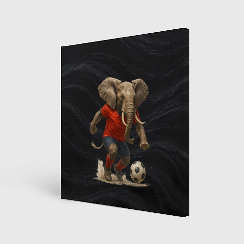 Картина квадратная Слон футболист / 3D-принт – фото 1