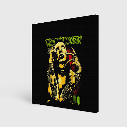 Картина квадратная Marilyn Manson tattoo / 3D-принт – фото 1
