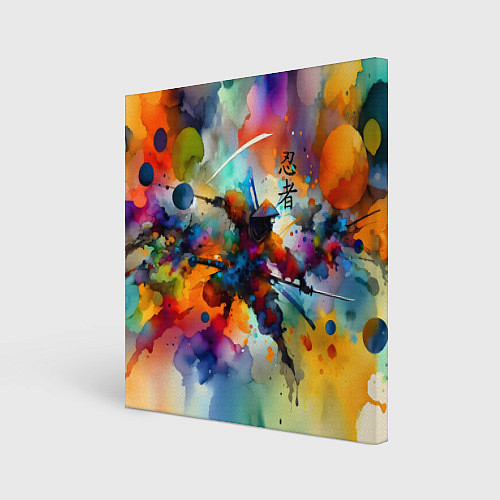 Картина квадратная Ninja - watercolor impressionism / 3D-принт – фото 1