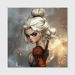 Холст квадратный Цири в мультяшном стиле, цвет: 3D-принт — фото 2