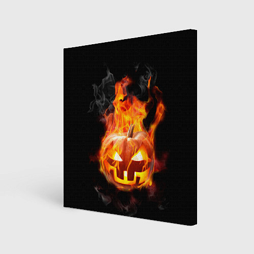 Картина квадратная Горящая тыква джек / 3D-принт – фото 1