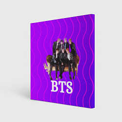 Картина квадратная BTS состав группы на диване
