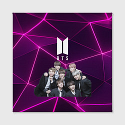 Холст квадратный BTS фиолетовые плиты, цвет: 3D-принт — фото 2