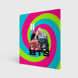 Картина квадратная BTS спиральный фон