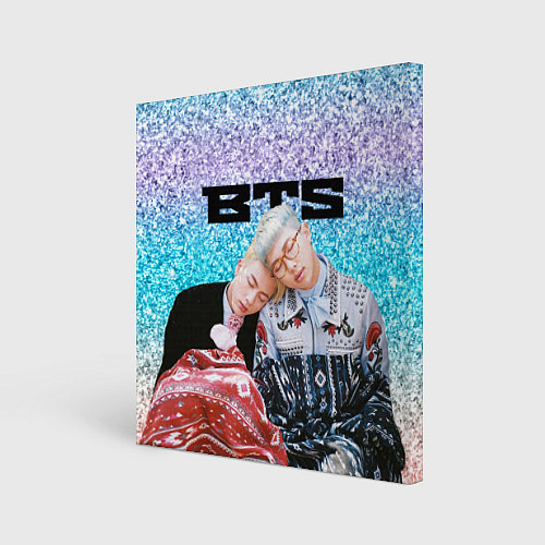 Картина квадратная BTS блестящий градиент / 3D-принт – фото 1