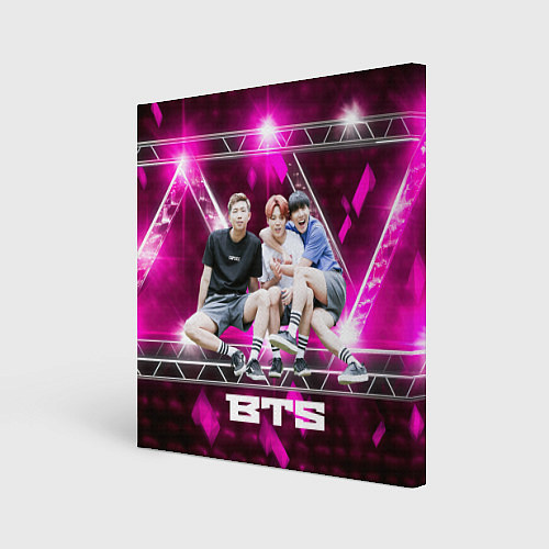 Картина квадратная BTS фон фиолетовой сцены / 3D-принт – фото 1