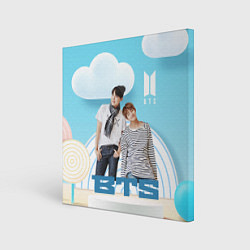 Картина квадратная BTS и объемная сцена