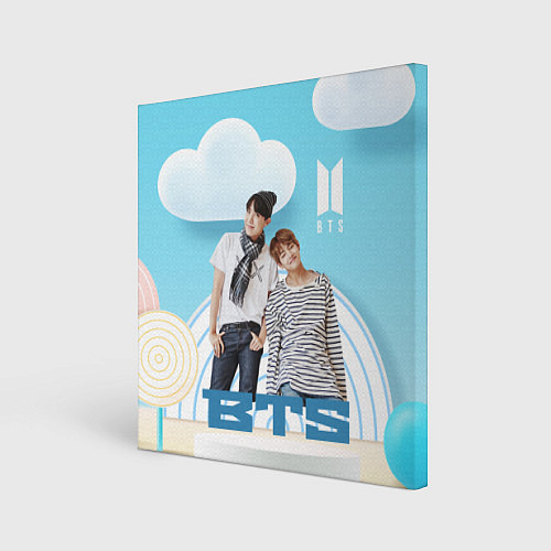 Картина квадратная BTS и объемная сцена / 3D-принт – фото 1