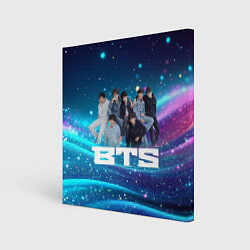 Картина квадратная BTS волнистый фон с блестками