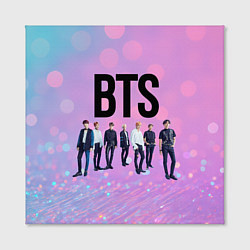 Холст квадратный BTS розовый боке, цвет: 3D-принт — фото 2