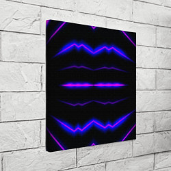 Холст квадратный Color multicoloured neon stripes, цвет: 3D-принт — фото 2
