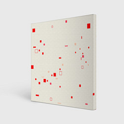 Картина квадратная Color white red shapes