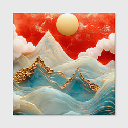 Холст квадратный Японская природа, цвет: 3D-принт — фото 2