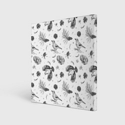 Картина квадратная Сойка в Бузулукском бору