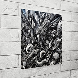 Холст квадратный Abstraction cyber pattern - ai art fantasy, цвет: 3D-принт — фото 2