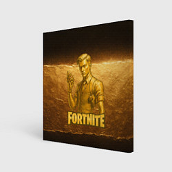Холст квадратный Fortnite золотой Мидас, цвет: 3D-принт